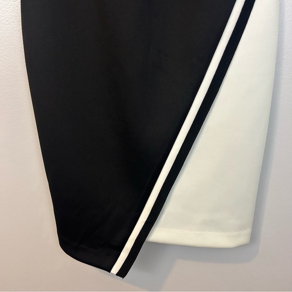 Tommy Hilfiger Black/White Color Block Striped Sleeveless Sheath Dress Size 8P - Picture 4 of 15